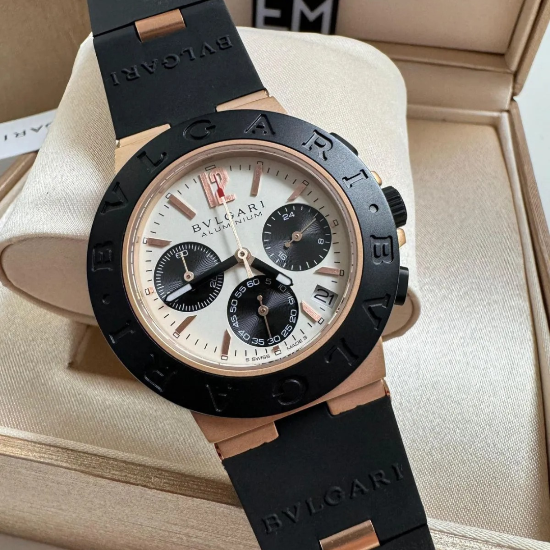 Bvlgari Aluminium Chronograph Cream