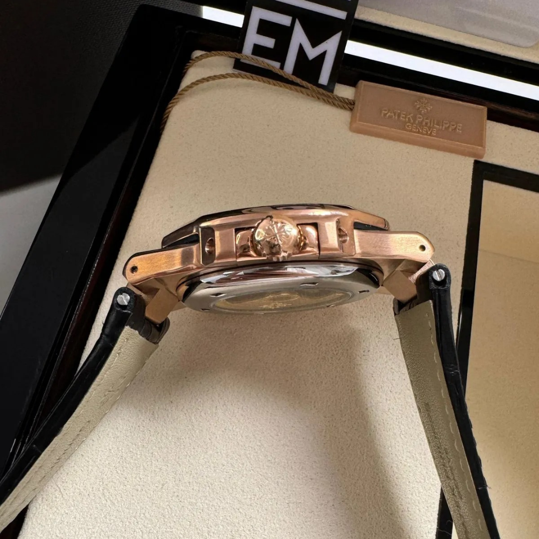 Patek Philippe Nautilus Rose Gold Black Automatic